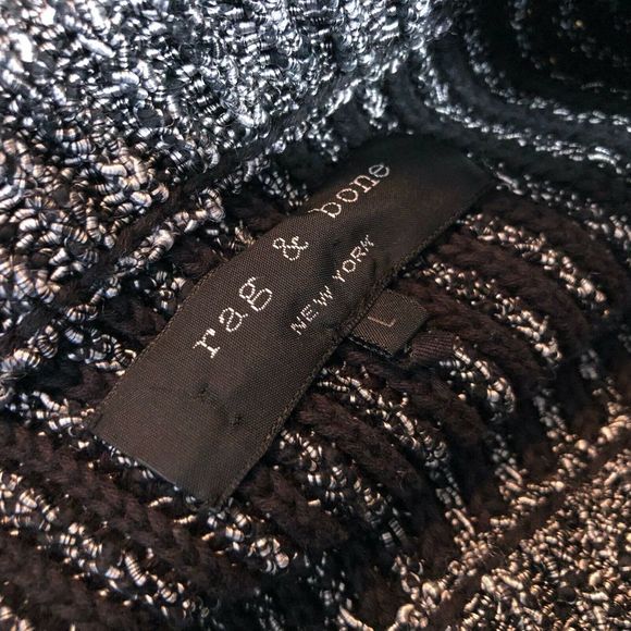 Rag & Bone Women Paula Ribbed Sweater L - Picture 6 of 8